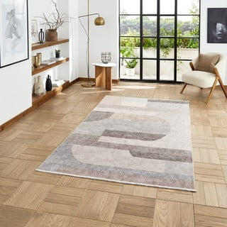 Runner lavabile beige 60x170 cm in misto cotone Whisper - Think Rugs