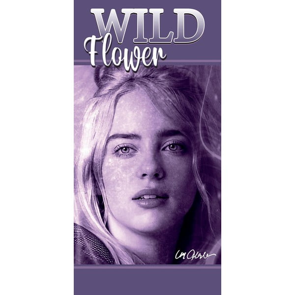 Asciugamano per bambini viola in cotone 70x140 cm Billie Eilish – Jerry Fabrics