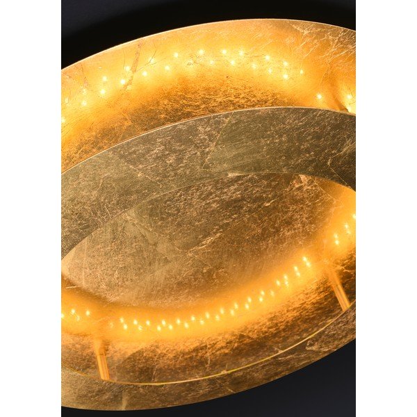 Lampada da soffitto a LED di colore oro con paralume in metallo 50x50 cm Merle - Candellux Lighting-image-1