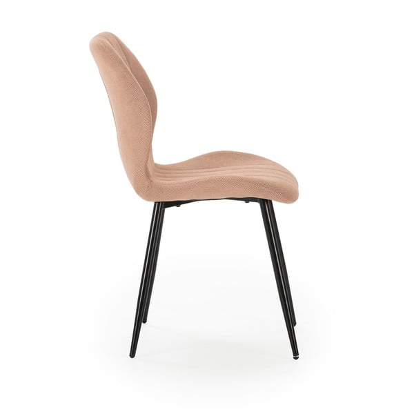 Set di sedie da pranzo color salmone 4 pz pezzi Milu - Marckeric-image-3