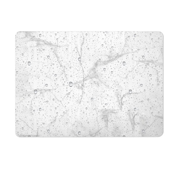 Tappetino da bagno bianco e grigio in terra di diatomee 50x70 cm Aqua - douceur d'intérieur
