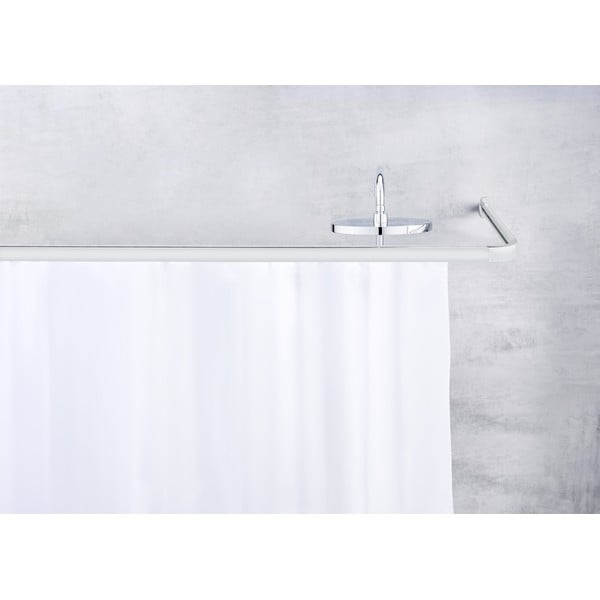 Asta per tende da doccia in argento lucido Era - Wenko-image-1