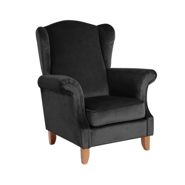Poltrona in velluto nero Verita Velvet - Max Winzer
