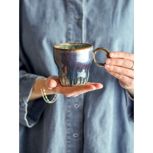 Tazzine in set blu in gres 4 pz 300 ml Nigel – Bloomingville-image-1