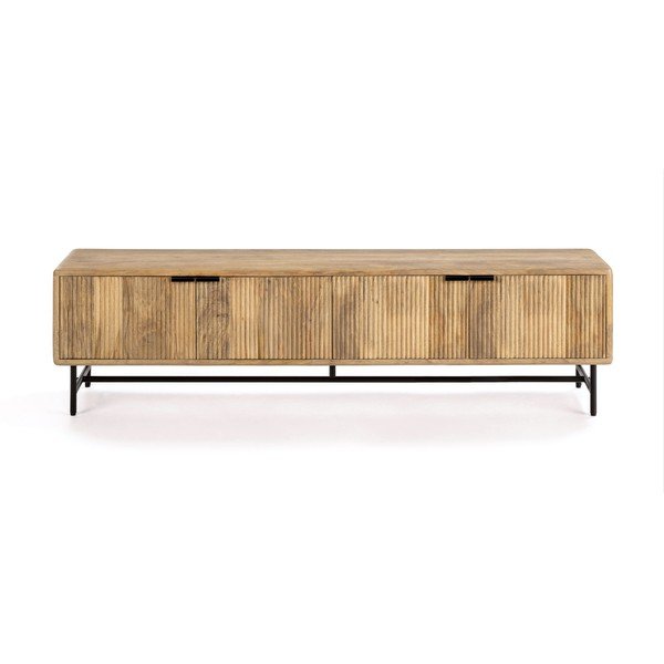 Mobile TV di colore naturale in mango massiccio 190x50x40 cm Mundra – MOME