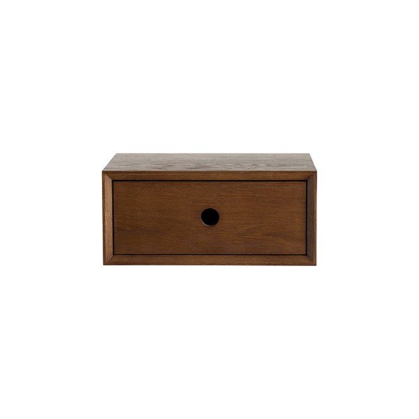 Comodino colore naturale scuro con effetto noce da parete Time – Ellos Home-image-2
