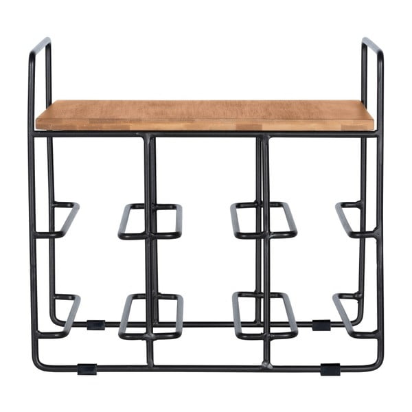 Supporto per 6 bottiglie di vino con ripiano in bambù Loft - Wenko-image-1