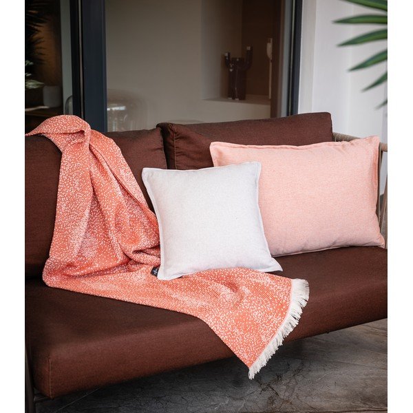 Plaid rosso con cotone Dotty , 140 x 180 cm Diamond - Euromant-image-1