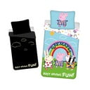 Biancheria da letto per bambini con effetto fosforescente in cotone per letto singolo 140x200 cm Peppa Pig – Jerry Fabrics