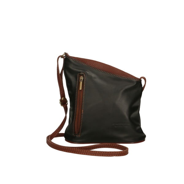 Borsa in pelle nera e marrone Garturo - Chicca Borse