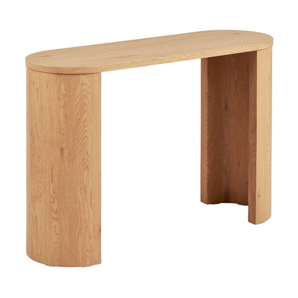 Tavolo consolle di colore naturale con effetto rovere 38x114 cm Bibione – House Nordic