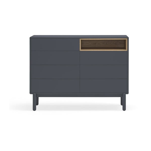 Cassettiera bassa grigio scuro 120x90 cm Corvo - Teulat