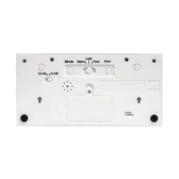 Orologio digitale bianco con sveglia Brick - LEGO®-image-1