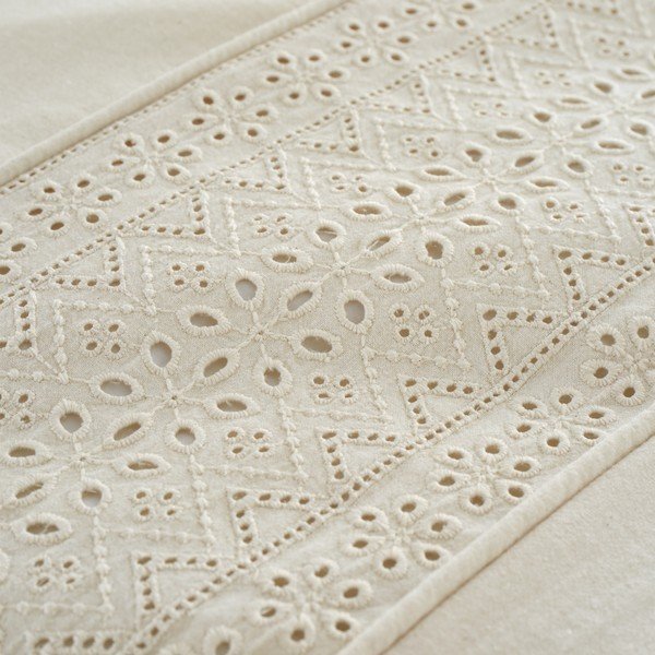 Set copripiumino e federa color crema per letto singolo 135x200 cm Broderie Anglaise – Catherine Lansfield-image-3