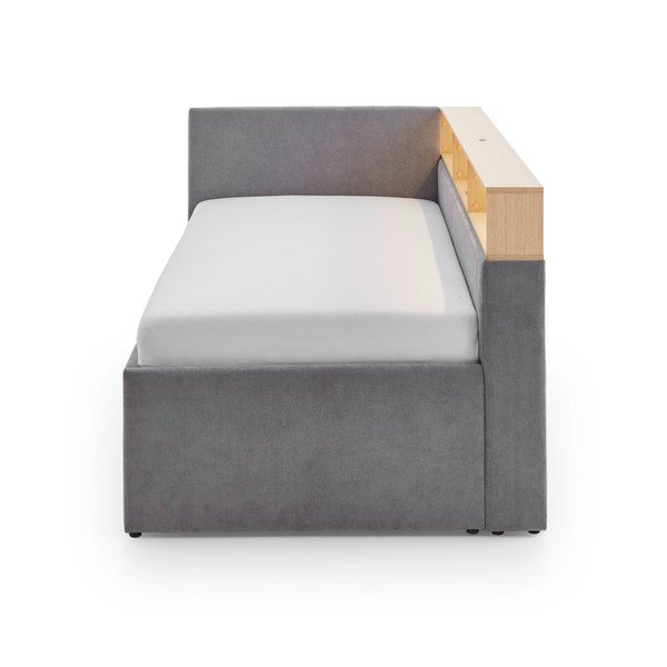 Letto da bambini con sponde grigio con contenitore rete non inclusa 140x200 cm Uno – Meise Möbel-image-4