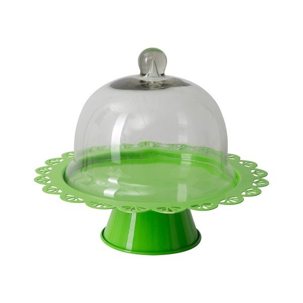 Alzata per dolci verde con coperchio in vetro , ø 27,5 cm - Mauro Ferretti