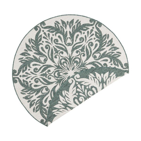 Tappeto per esterni verde e crema , ⌀ 140 cm Madrid - NORTHRUGS