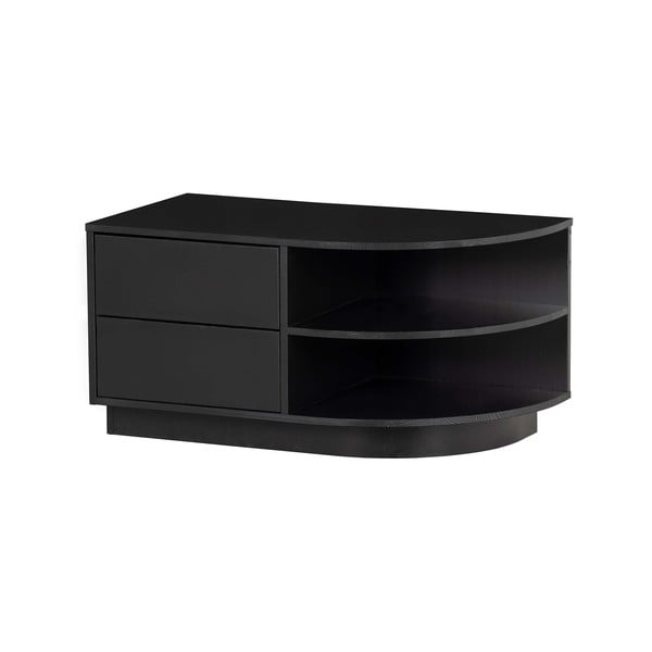 Tavolo TV modulare nero in legno di pino 78x40 cm Finca - WOOOD-image-2