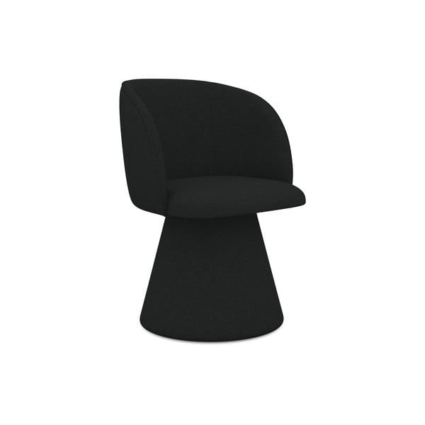 Sedia da pranzo nera in imbottito Maia – Makamii