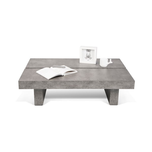 Konferenční stolek v betonovém dekoru TemaHome Tokyo, 94 x 25 cm-image-1