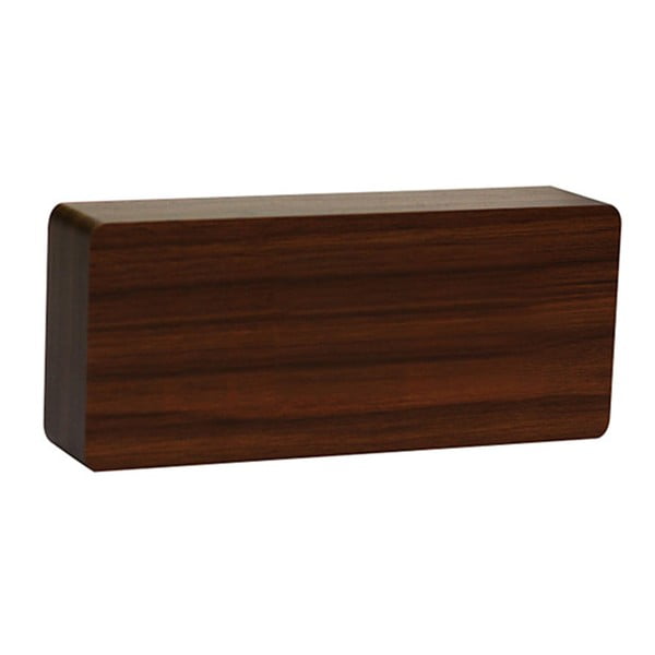 Sveglia marrone scuro con display a LED verde Slab Click Clock - Gingko-image-2