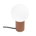 Lampada da tavolo marrone chiaro con paralume in vetro (altezza totale 19 cm) Orbital – Sollux