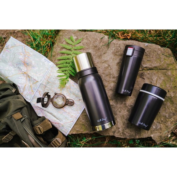 Termos da viaggio nero per il pranzo Fuori, 500 ml - Vialli Design-image-1