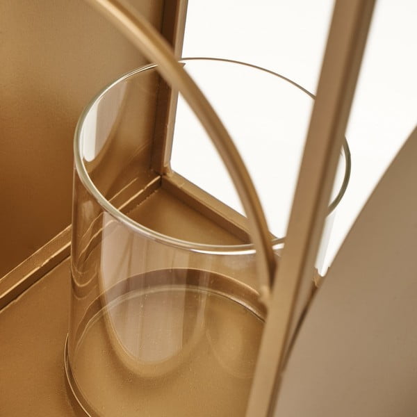 Lanterna in metallo color oro, altezza 35 cm - Casa Selección-image-3