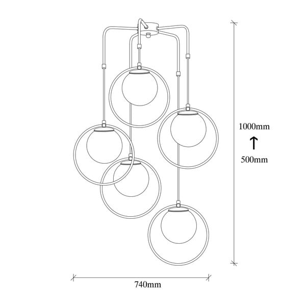 Apparecchio a sospensione in metallo nero Opviq luci Satyros - Opviq lights-image-3