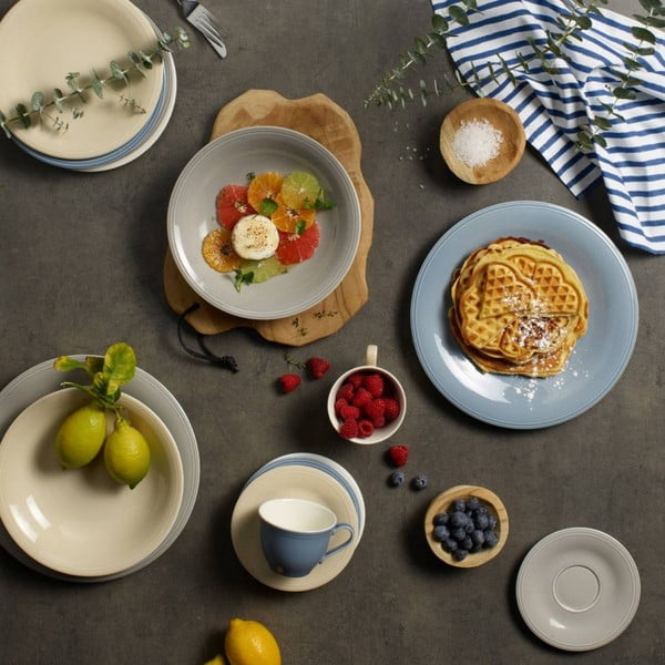 Piatto da dessert in porcellana bianca e beige Villeroy & Boch , ø 21,5 cm Like Color Loop - like | Villeroy & Boch-image-1