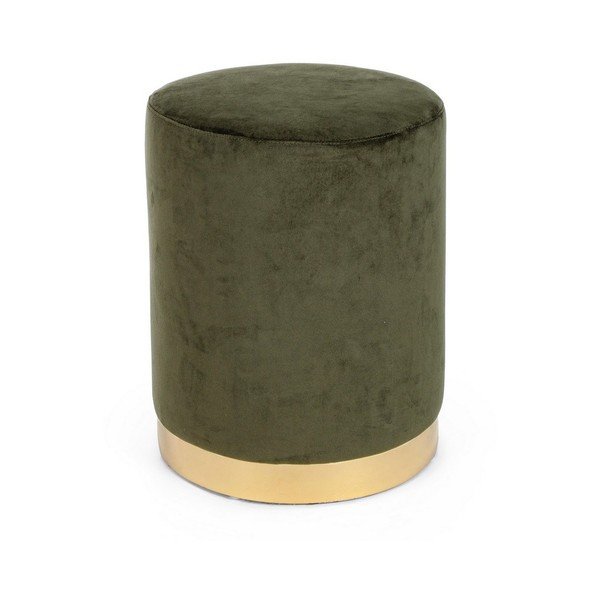 Poggiapiedi verde scuro con rivestimento in velluto Lucilla – Yes Everyday