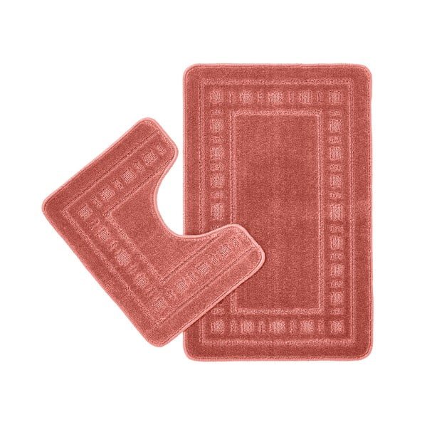 Set di tappetini per il bagno color terracotta 2 pz per WC 50x80 cm Armoni – Catherine Lansfield