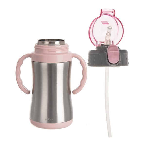 Biberon in acciaio inox rosa chiaro 330 ml - Orion-image-2