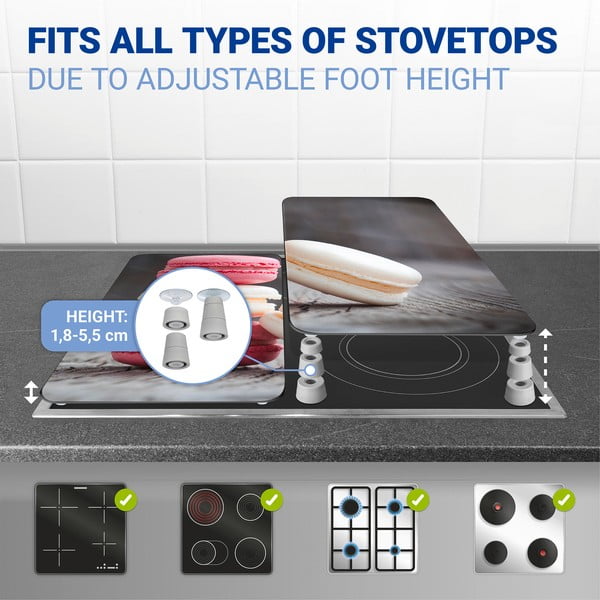 Set di 2 copri stufe in vetro, 52 x 30 cm Macarons - Wenko-image-3