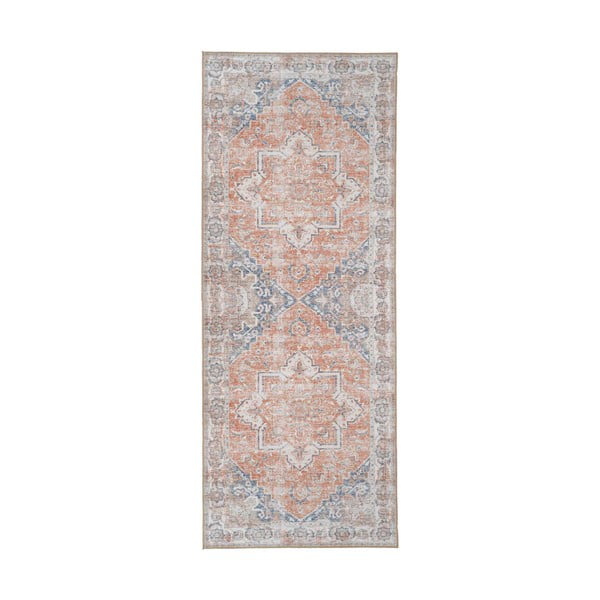 Tappeto blu e arancione 200x80 cm Havana - House Nordic