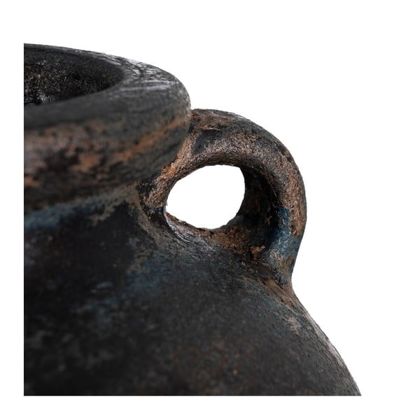 Vaso marrone scuro in terracotta alto (altezza totale 60 cm) Artem – Ixia-image-2