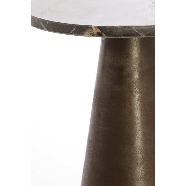 Tavolino rotondo con piano in marmo ø 29 cm Ynez – Light & Living-image-2