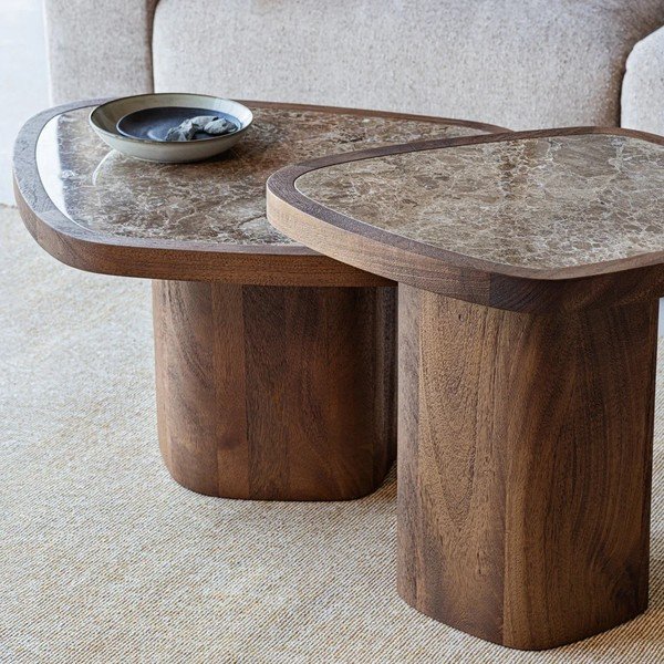 Tavolino da salotto marrone 60x70 cm Granu – WOOOD-image-1
