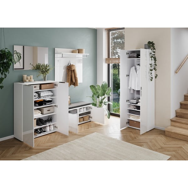 Appendiabiti bianco con ripiano Genova - Germania-image-4