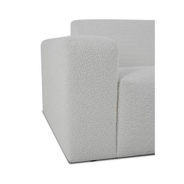 Divano angolare bianco in tessuto bouclé (a U) Roxy - Scandic-image-4