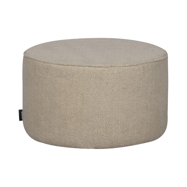Pouf beige , ø 60 cm Sara - WOOOD