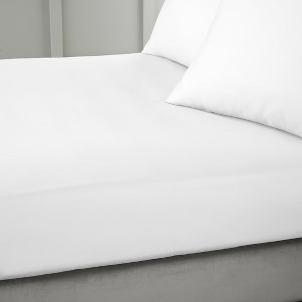 Lenzuolo con angoli bianco in raso di cotone 185x200 cm Cotton Sateen – Bianca-image-1