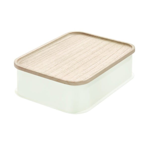 Scatola bianca con coperchio in legno di paulownia , 21,3 x 30,2 cm Eco - iDesign