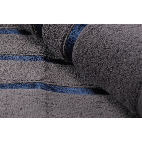 Set di 2 asciugamani da bagno in cotone grigio, 70 x 140 cm Dolce - Foutastic-image-1