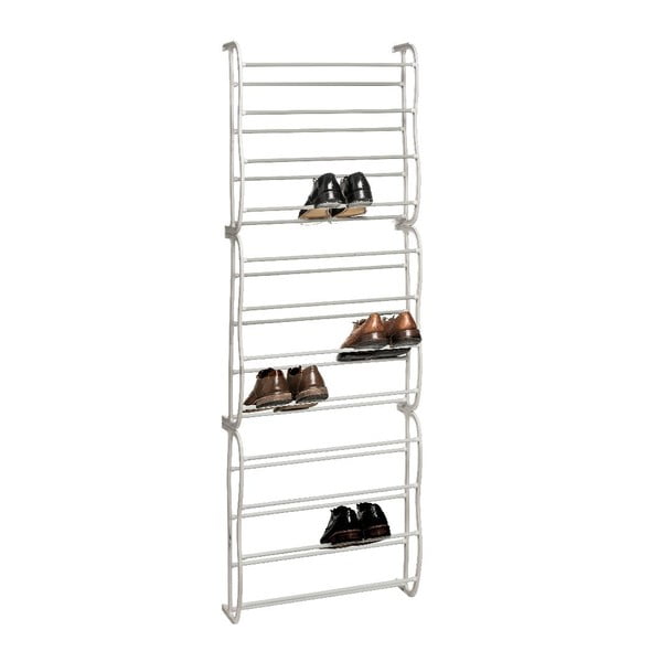 Scarpiera bianca in metallo da parete – Premier Housewares-image-1