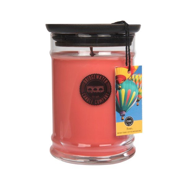 Svíčka ve skleněné dóze s vůní ovoce a květin Bridgewater candle Company Soar, doba hoření 140-160 hodin