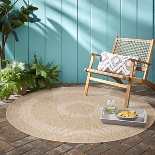 Tappeto tondo beige per esterni ø 160 cm Comilla - Ayyildiz Carpets