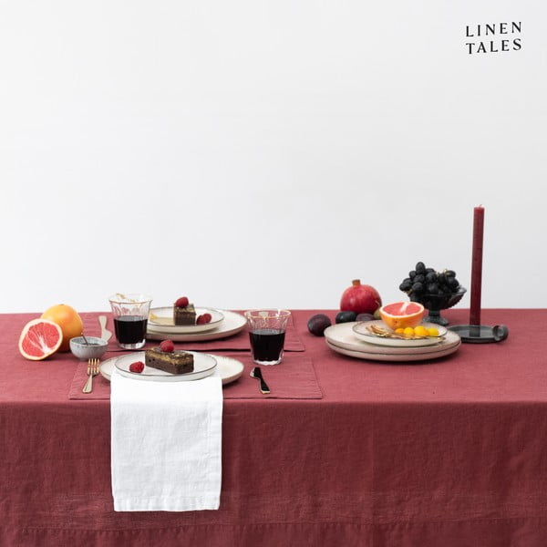 Tovaglia in lino 140x250 cm Marsala – Linen Tales-image-4