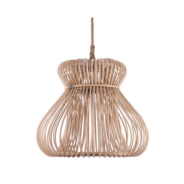Lampada a sospensione in colore naturale con paralume in rattan ø 60 cm Tinggi - Tomasucci