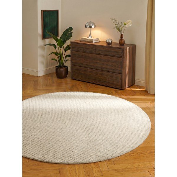 Tappeto rotondo color crema in lana ø 200 cm Eloise – Hanse Home-image-1